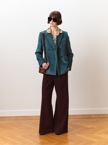 Blazer croisé en velours