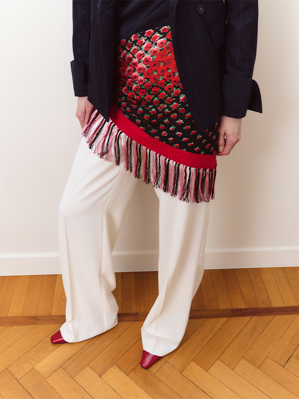 Pantalon fluide en crêpe