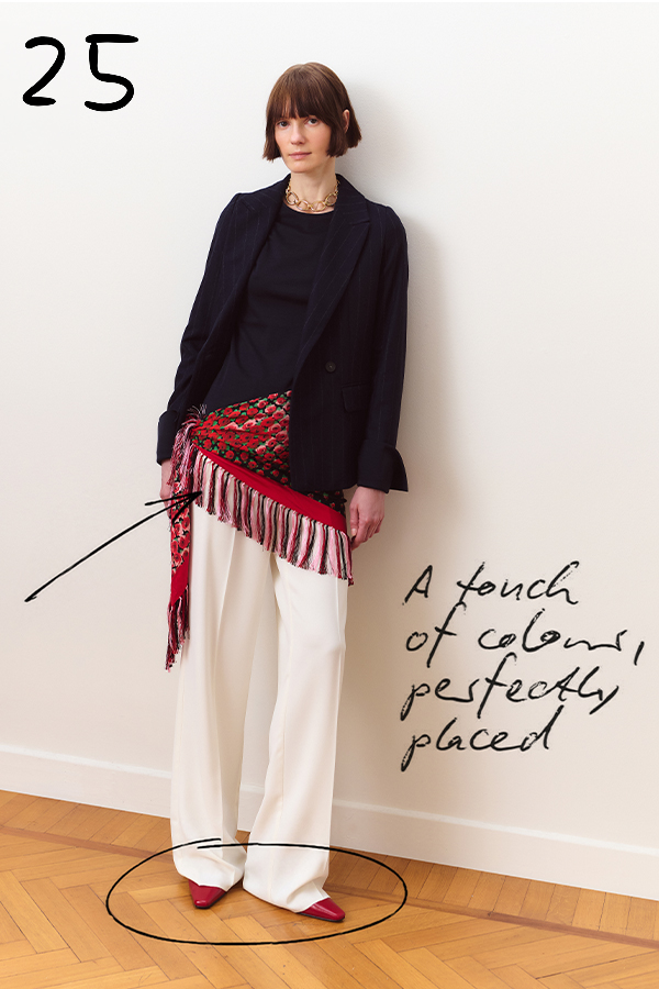 Foulard imprimé à franges